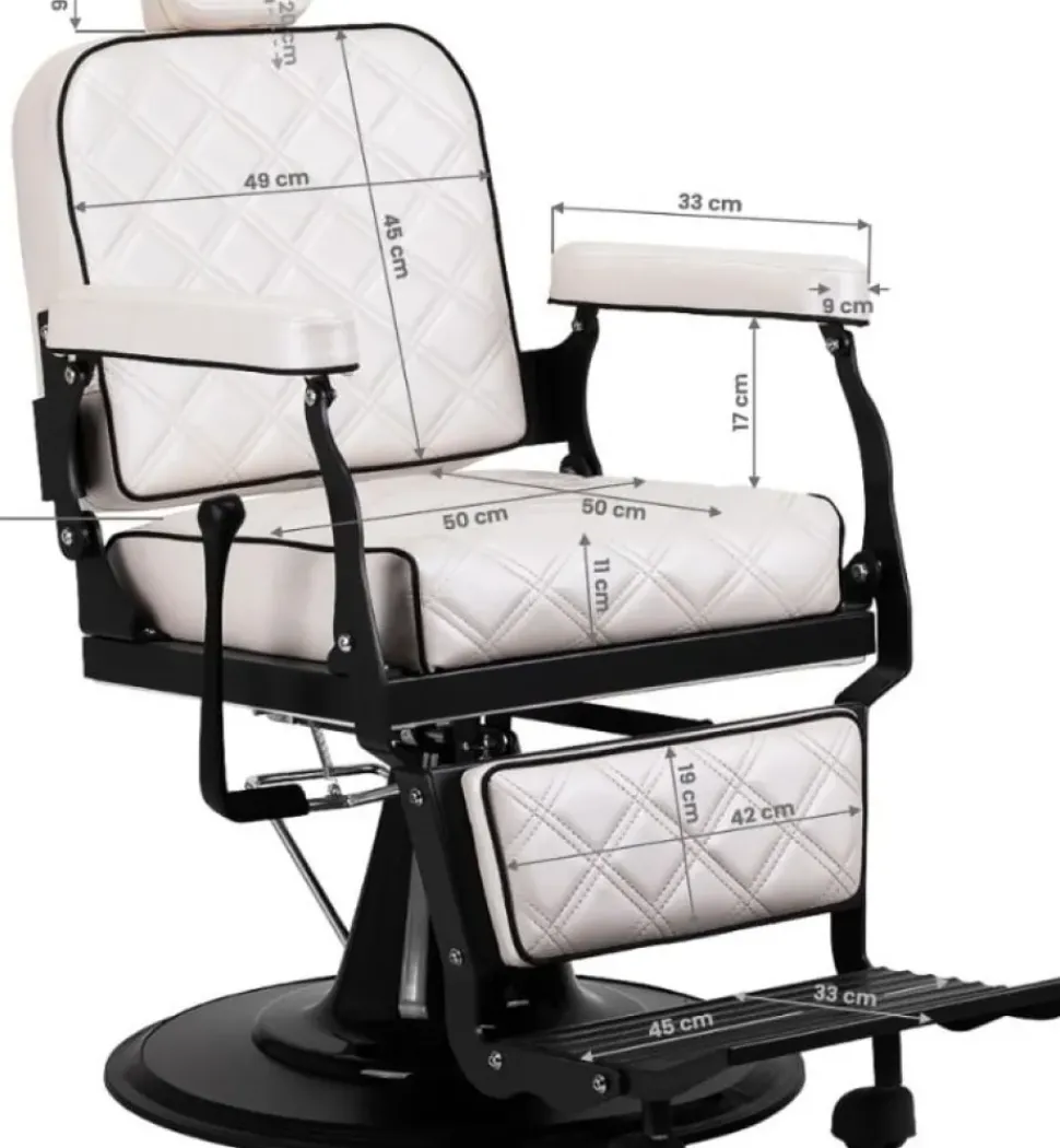 Barber Chair Carlos Extra Pearl