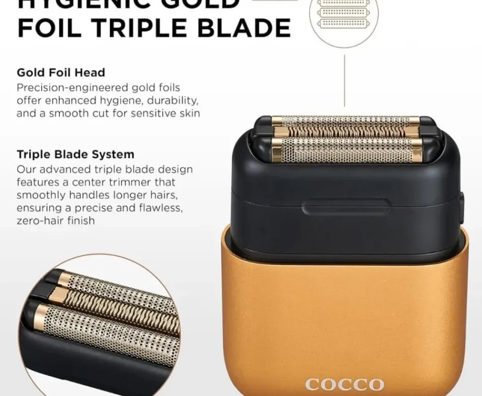 COCCO Impacto Micro Wet - Dry Shaver Gold
