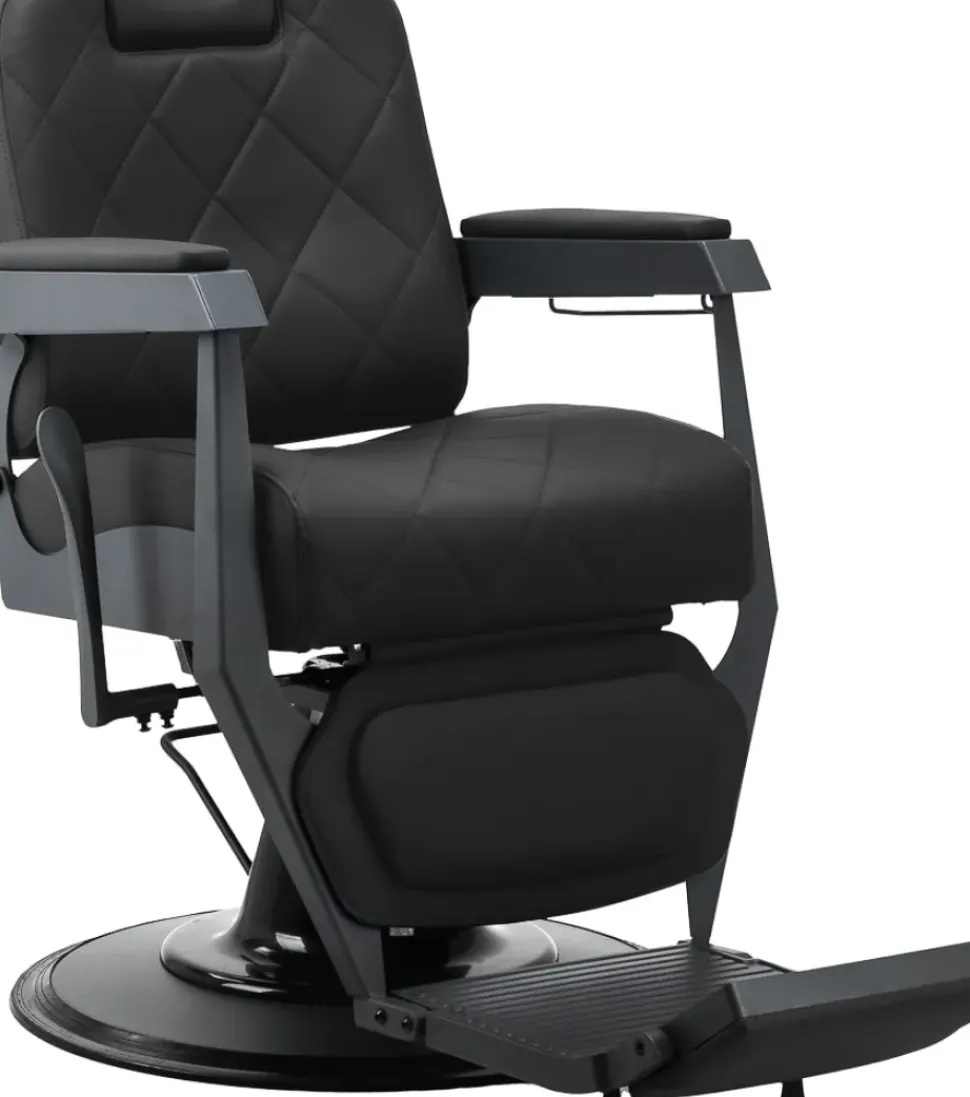 Gabbiano Barber Chair Bruno Black & Graphite Frame