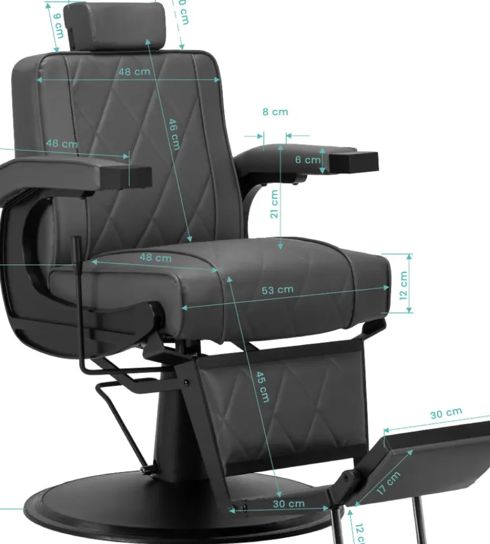 Gabbiano Barber Chair Grey BM88066