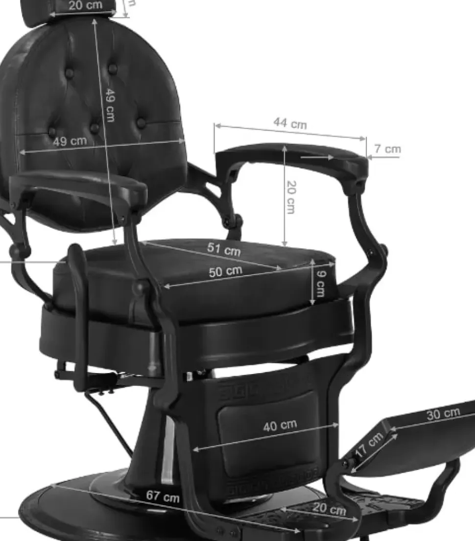 Gabbiano Barber Chair President Black