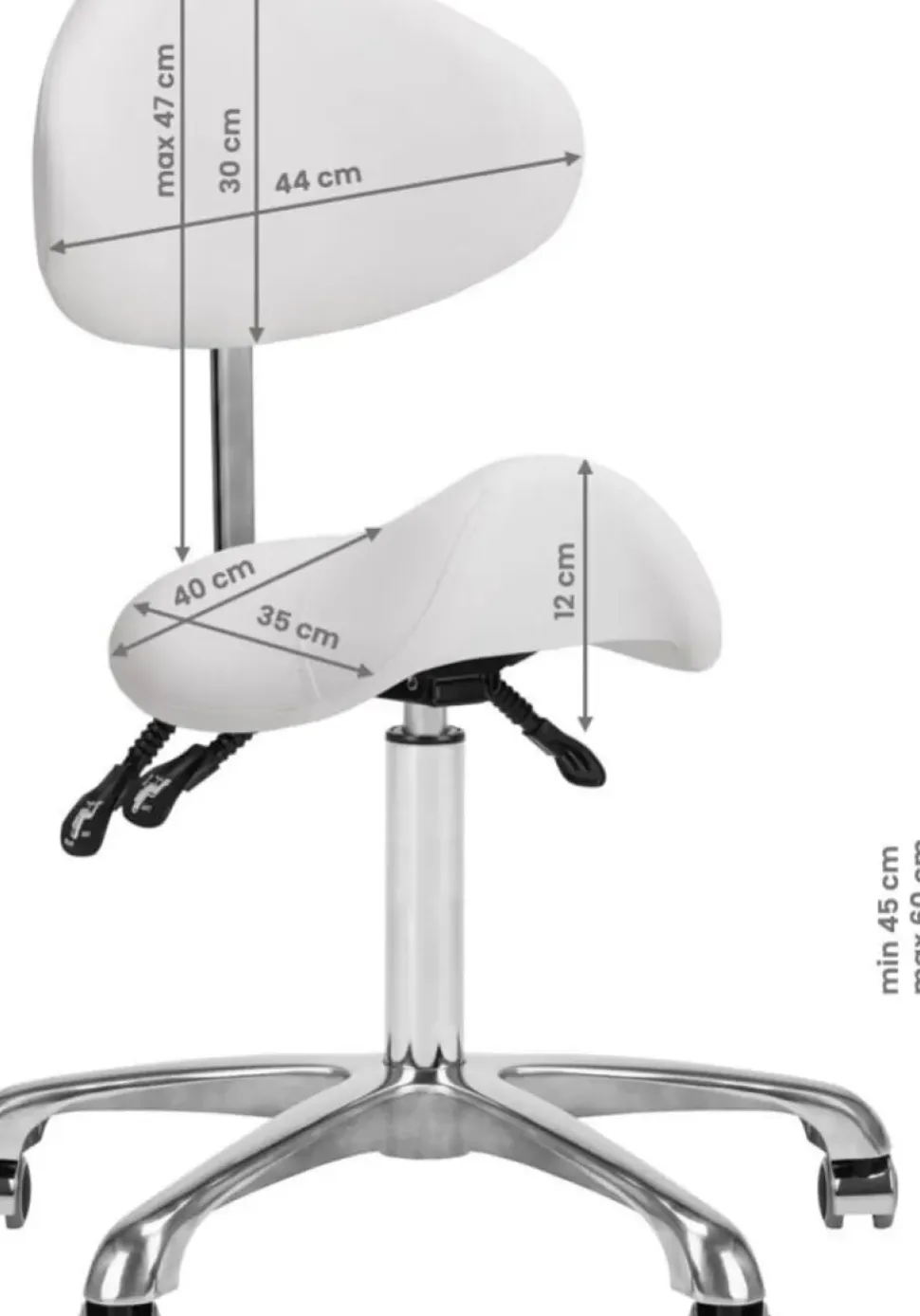 Gabbiano Cosmetic Stool Giovanni White