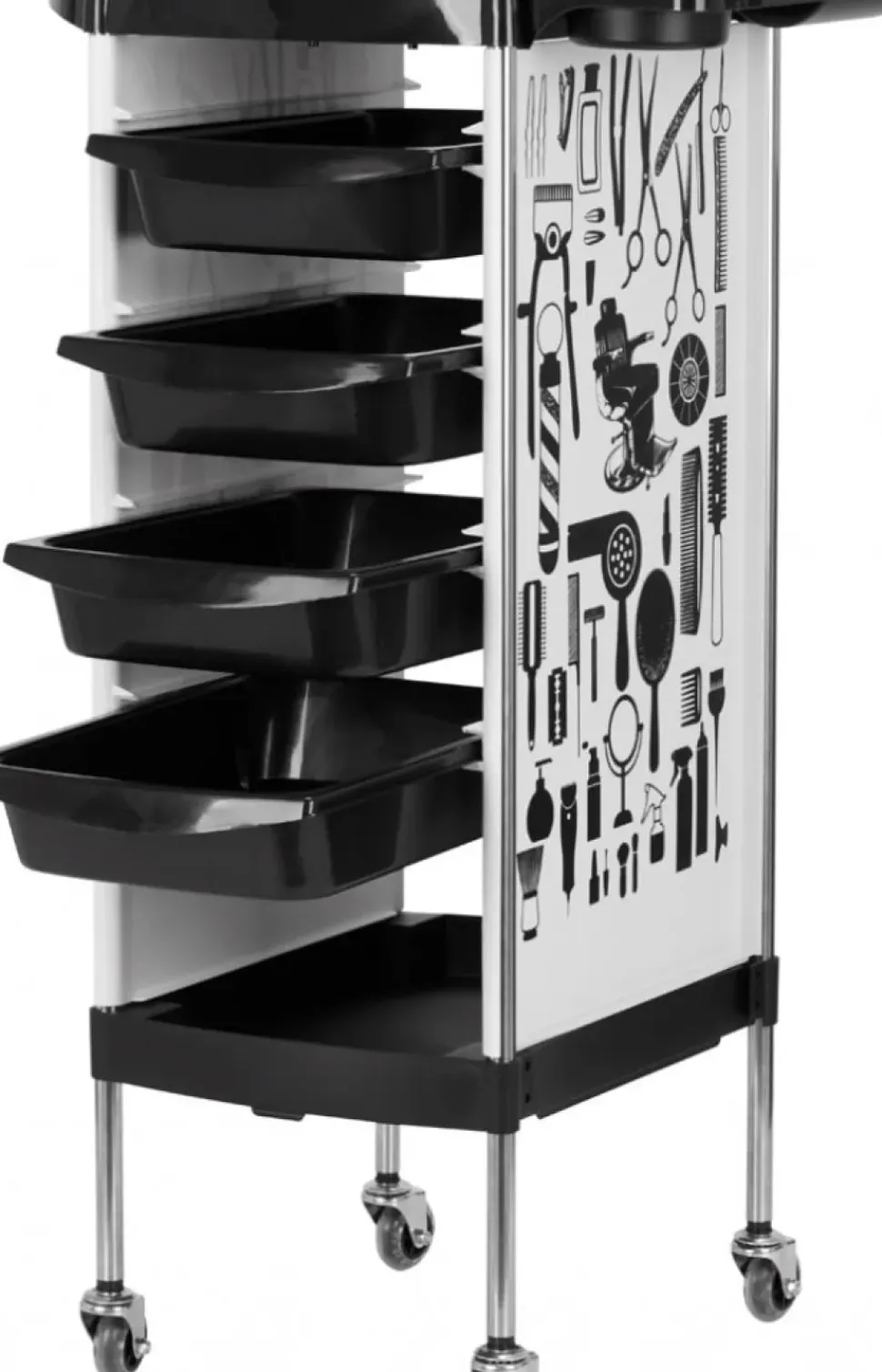 Gabbiano Hairdresser Trolley White Graphics