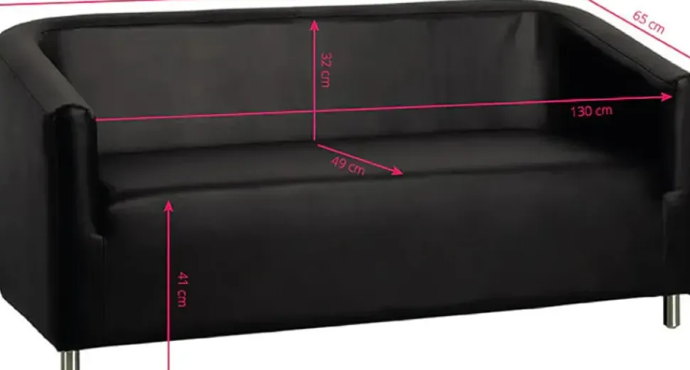 Gabbiano Sofa Waiting Room m021 - Black