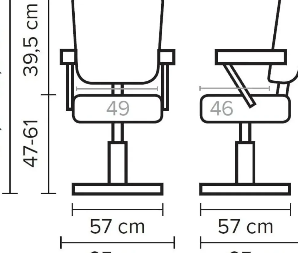 Hairway Styling Chair "IRON" Black