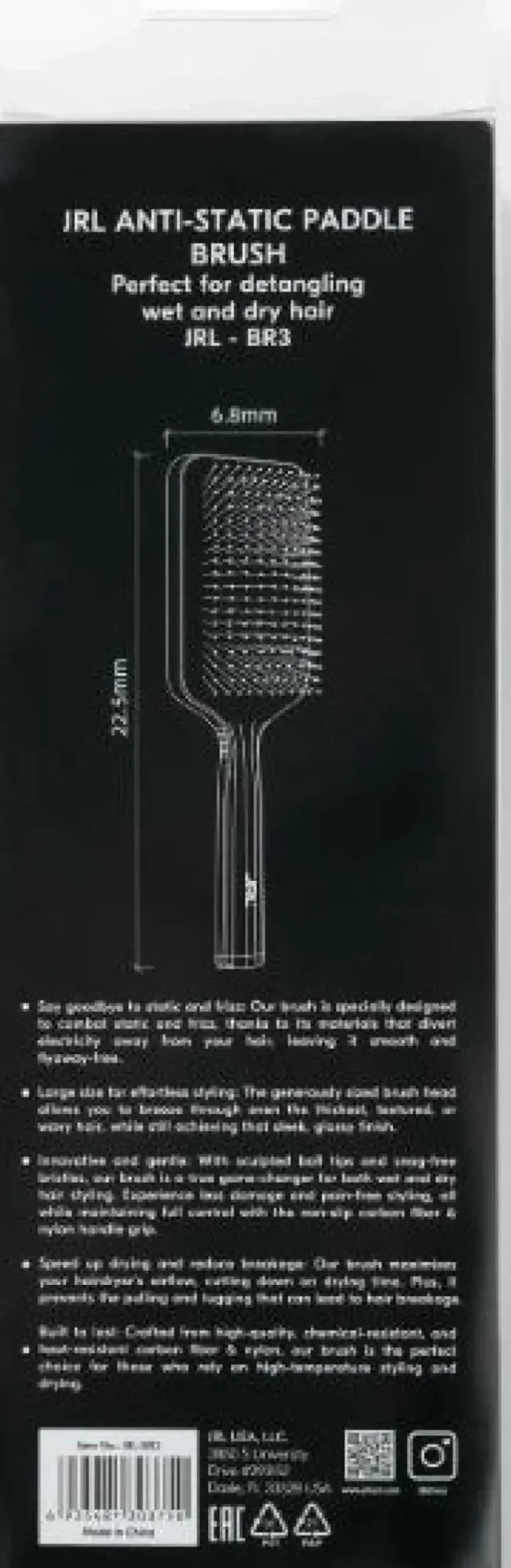 JRL Anti-Static Paddle Brush