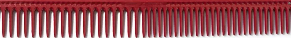 JRL Professional - Long Round Tooth Cutting Comb 9" Red