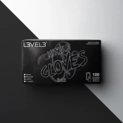L3VEL3 Black Small Professional Nitrile Gloves 100 Pack