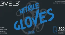 L3VEL3 Blue X-Large Professional Nitrile Gloves 100 Pack