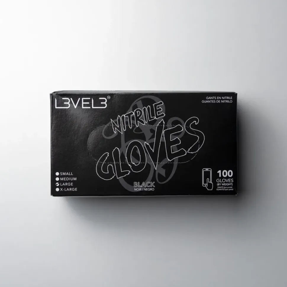 L3VEL3 Blue X-Large Professional Nitrile Gloves 100 Pack