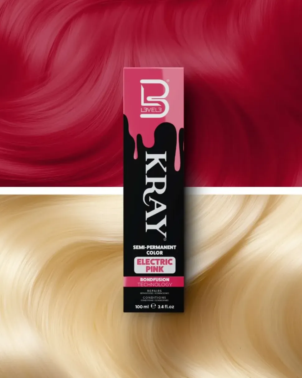 L3VEL3 Kray Electric Pink Semi Permanent Color Tube 100 ml