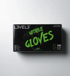 L3VEL3 Lime Large Professional Nitrile Gloves 100 Pack