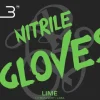 L3VEL3 Lime Medium Professional Nitrile Gloves 100 Pack