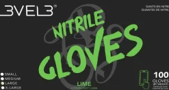 L3VEL3 Lime X-Large Professional Nitrile Gloves 100 Pack