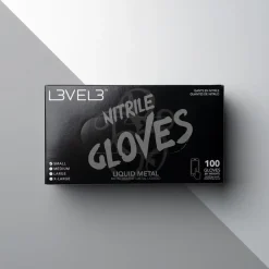 L3VEL3 Liquid Metal Small Professional Nitrile Gloves 100 Pack