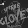 L3VEL3 Liquid Metal X-Large Professional Nitrile Gloves 100 Pack