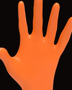 L3VEL3 Orange Large Professional Nitrile Gloves 100 Pack