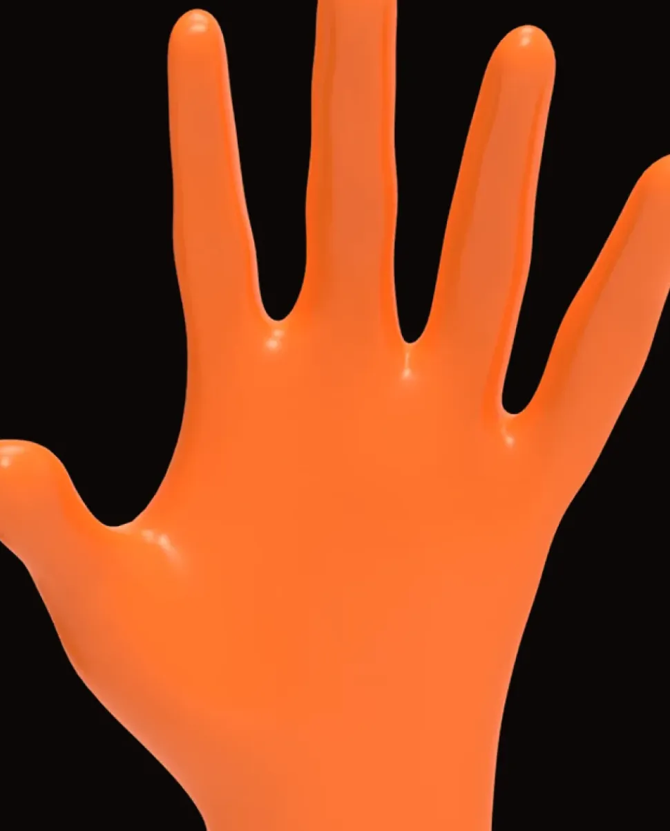 L3VEL3 Orange Small Professional Nitrile Gloves 100 Pack