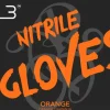 L3VEL3 Orange X-Large Professional Nitrile Gloves 100 Pack