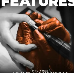 L3VEL3 Orange X-Large Professional Nitrile Gloves 100 Pack