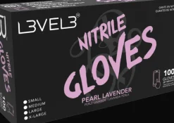 L3VEL3 Pearl Lavender Large Professional Nitrile Gloves 100 Pack