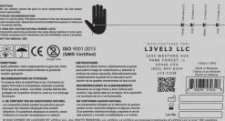L3VEL3 Pearl Lavender Small Professional Nitrile Gloves 100 Pack