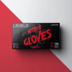 L3VEL3 Red-Ish Small Professional Nitrile Gloves 100 Pack