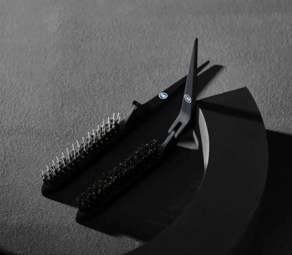 Olivia Garden Expert Style Up - Boar & Nylon Bristles - Black Matt
