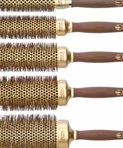 Olivia Garden XL Expert Blowout Speed Wavy Bristles Gold & Brown 25 mm