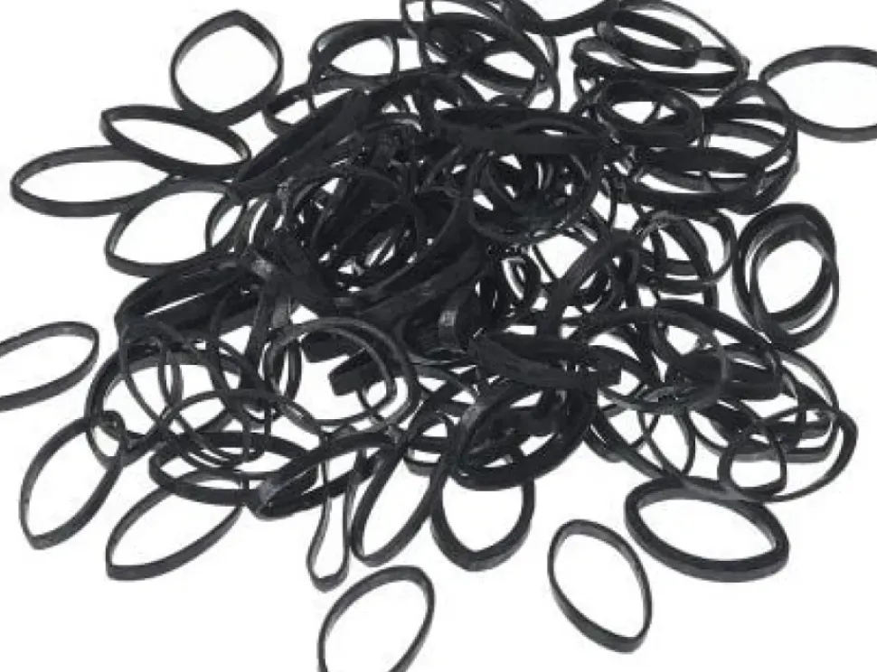 Sibel - Black Hair Ties 20 mm - 500 pcs