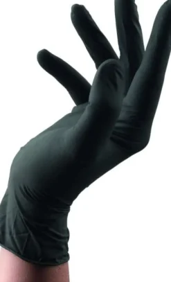 Sibel Black Latex Gloves Large - 100 pcs