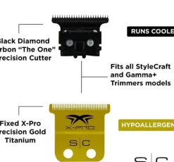 StyleCraft X-PRO Precision Gold + The One DLC Trimmer Blade