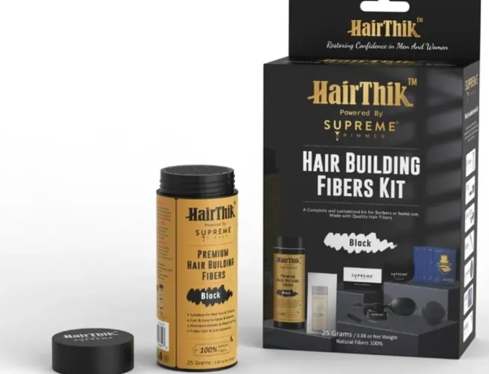 Supreme Trimmer Black HairThik Hair Fibers Kit 25g